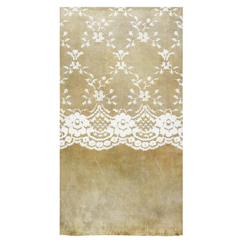 Elegant luxury white floral lace Bath Towel 30"x56"
