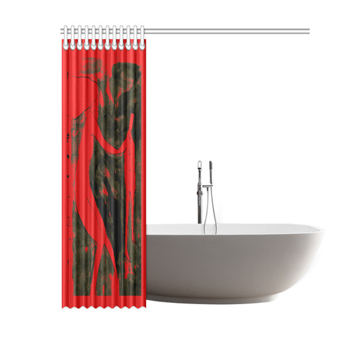 boceto courtain red Shower Curtain 60"x72"