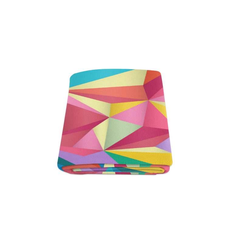 Colorful Triangles Abstract Geometric Blanket 50"x60"
