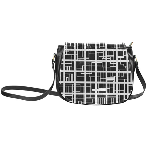 Lines and Squares Classic Saddle Bag/Small (Model 1648)