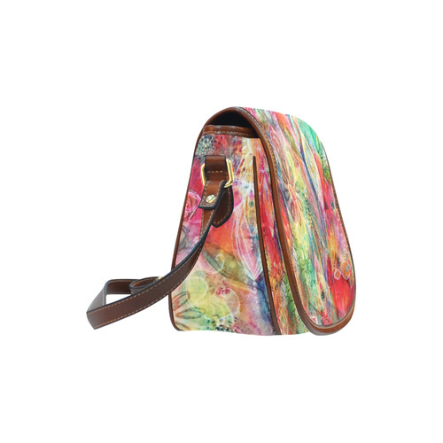 Summer Floral Dreams Saddle Bag/Small (Model 1649) Full Customization