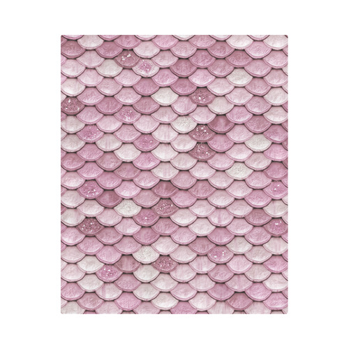 Pink sparkle glitter mermaid pattern Duvet Cover 86"x70" ( All-over-print)
