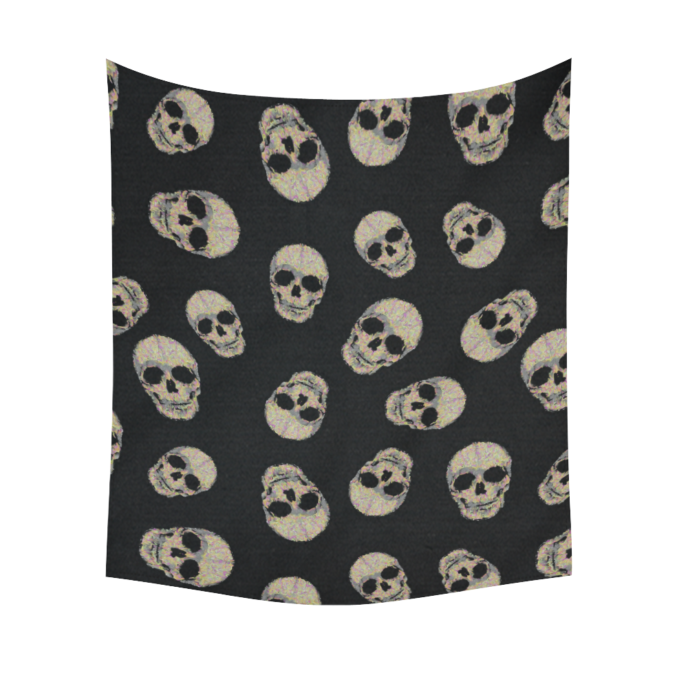 The Living Skull Cotton Linen Wall Tapestry 51"x 60"
