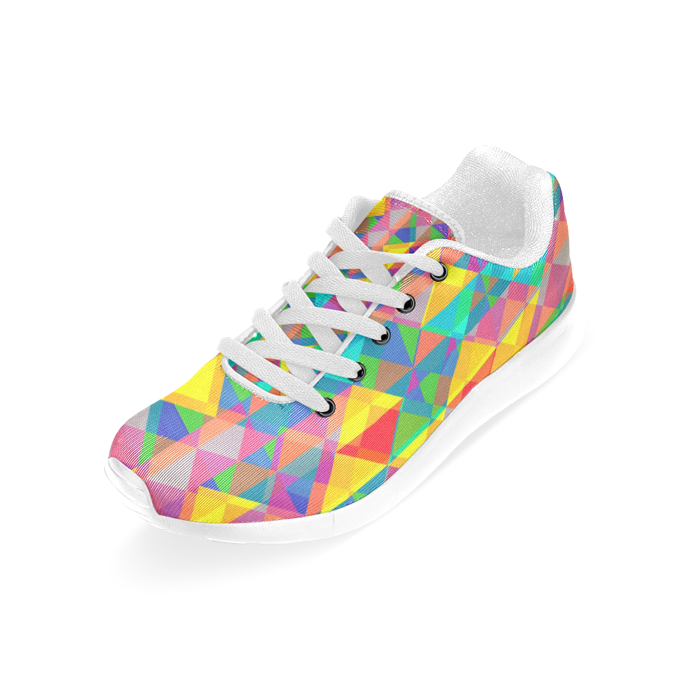 Colorful Abstract Christmas New Year Celebration Women’s Running Shoes (Model 020)