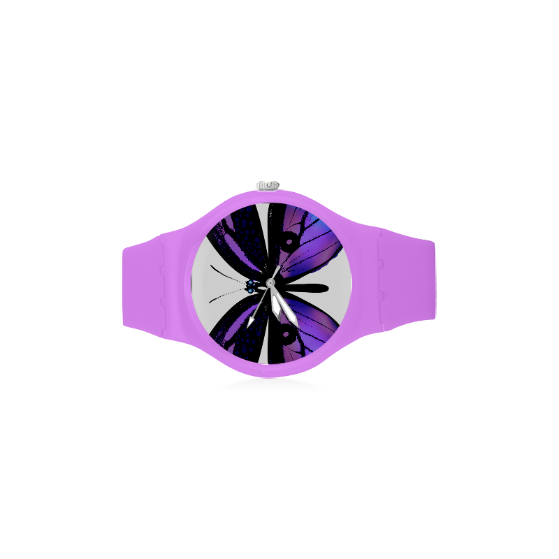 Cute wonderful pink and purple Magical watches : New version in our Shop! 2016 edition Unisex Round Rubber Sport Watch(Model 314)