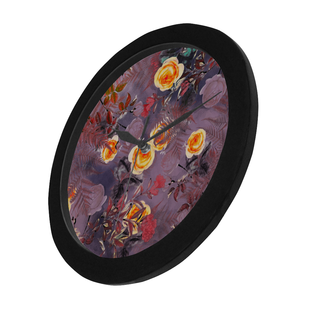 flowers 2 Circular Plastic Wall clock