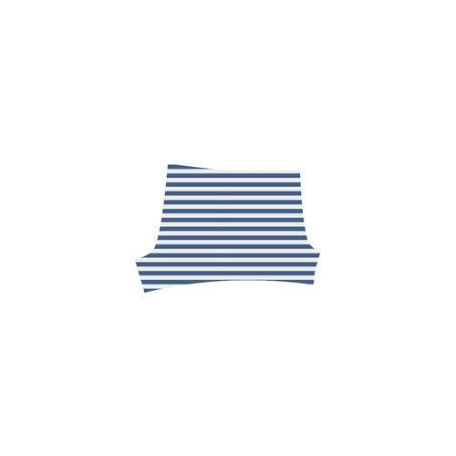 Blue and White Nautical Stripes Briseis Skinny Shorts (Model L04)