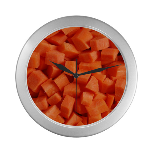 great carrots Silver Color Wall Clock