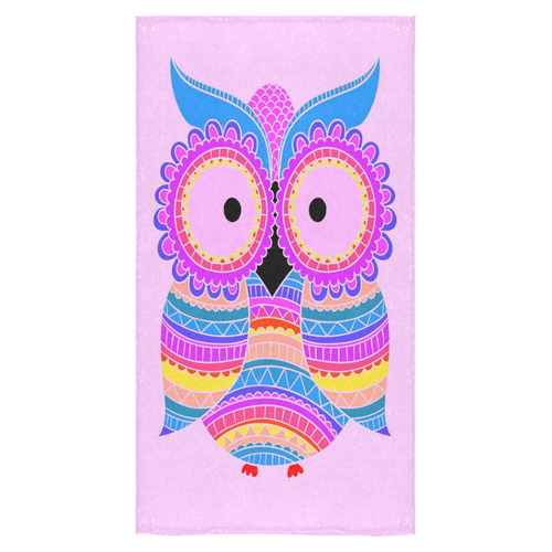 Hot Colors Pink Blue Yellow Owl Cute Bath Towel 30"x56"