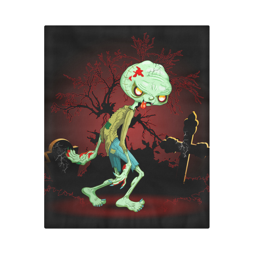 Zombie Creepy Monster Cartoon Duvet Cover 86"x70" ( All-over-print)