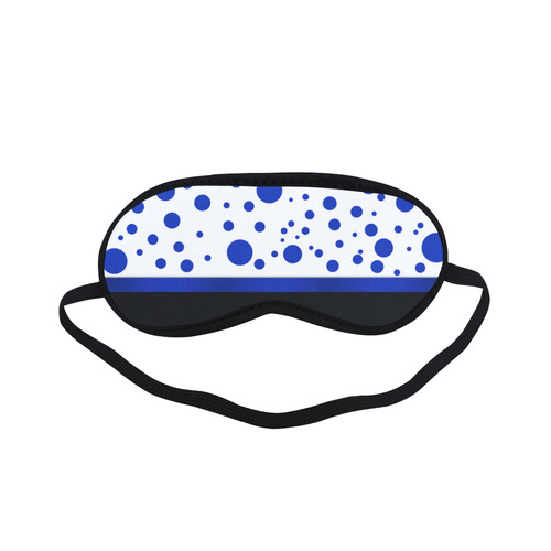 Polka Dots with Blue Sash  with Black Bottom Sleeping Mask