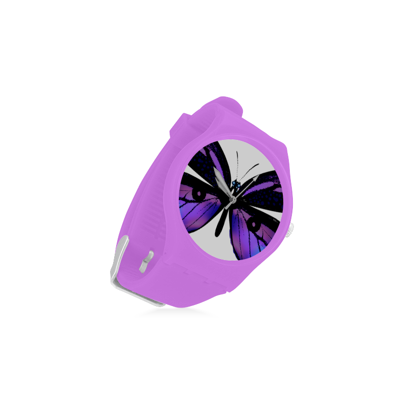 Cute wonderful pink and purple Magical watches : New version in our Shop! 2016 edition Unisex Round Rubber Sport Watch(Model 314)