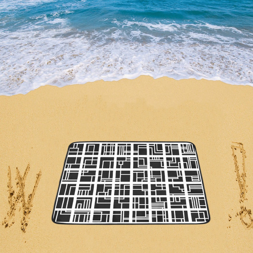 Lines and Squares Beach Mat 78"x 60"