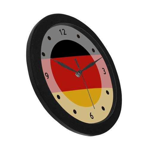 GERMAN Flag Colored Stripes Circular Plastic Wall clock