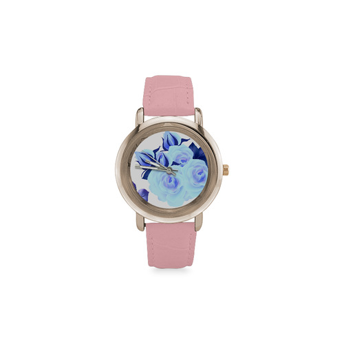 Cute purple and pink Vintage elegant Clock : NEW LINE 2016 Women's Rose Gold Leather Strap Watch(Model 201)
