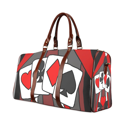 Artsy Playing Cards Abstract Waterproof Travel Bag/Large (Model 1639)