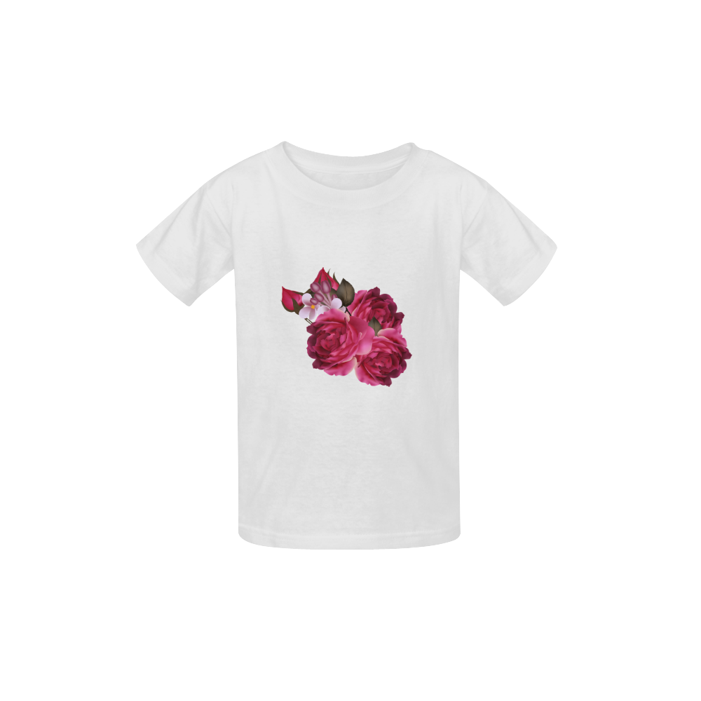 Floral artistic T-Shirt : Designers edition for Kids 2016 / deep wine purple colorful Art edition Kid's  Classic T-shirt (Model T22)
