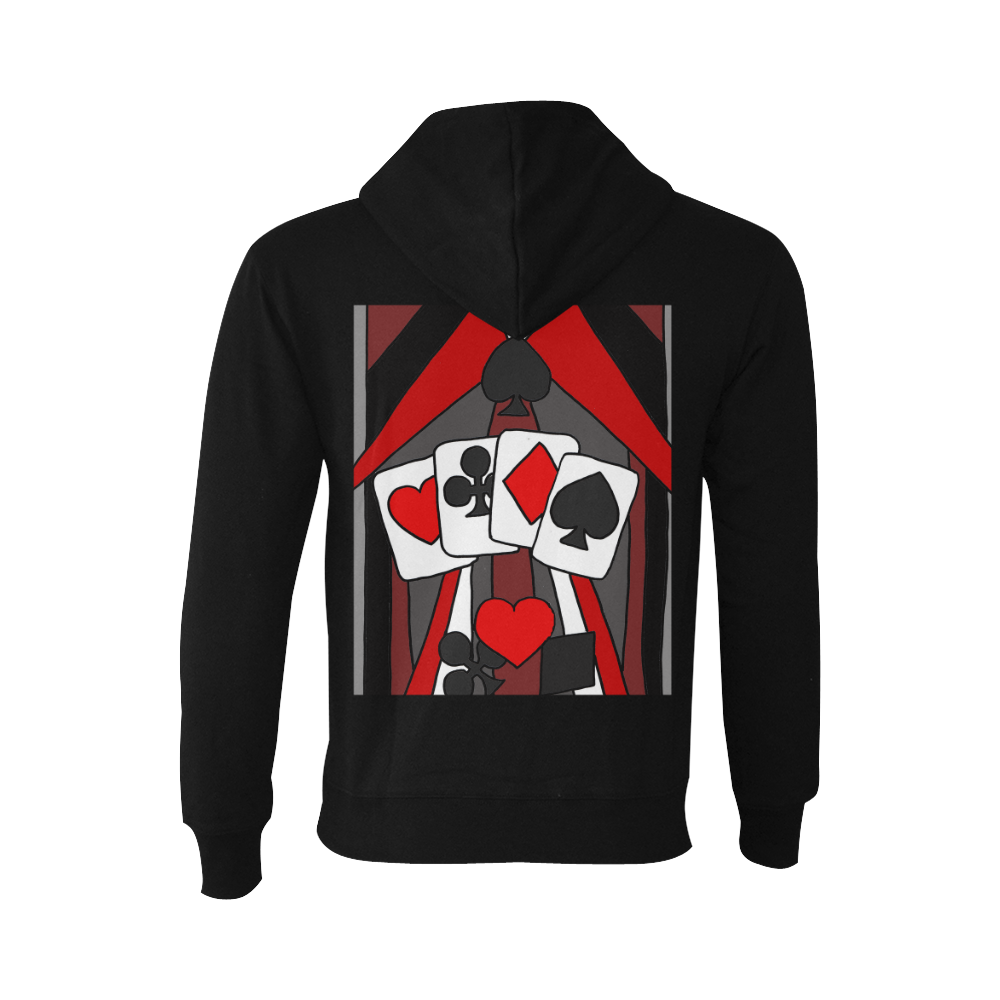 Artsy Playing Cards Abstract Oceanus Hoodie Sweatshirt (NEW) (Model H03)