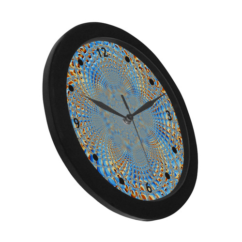 Window Iced Flower Circular Plastic Wall clock