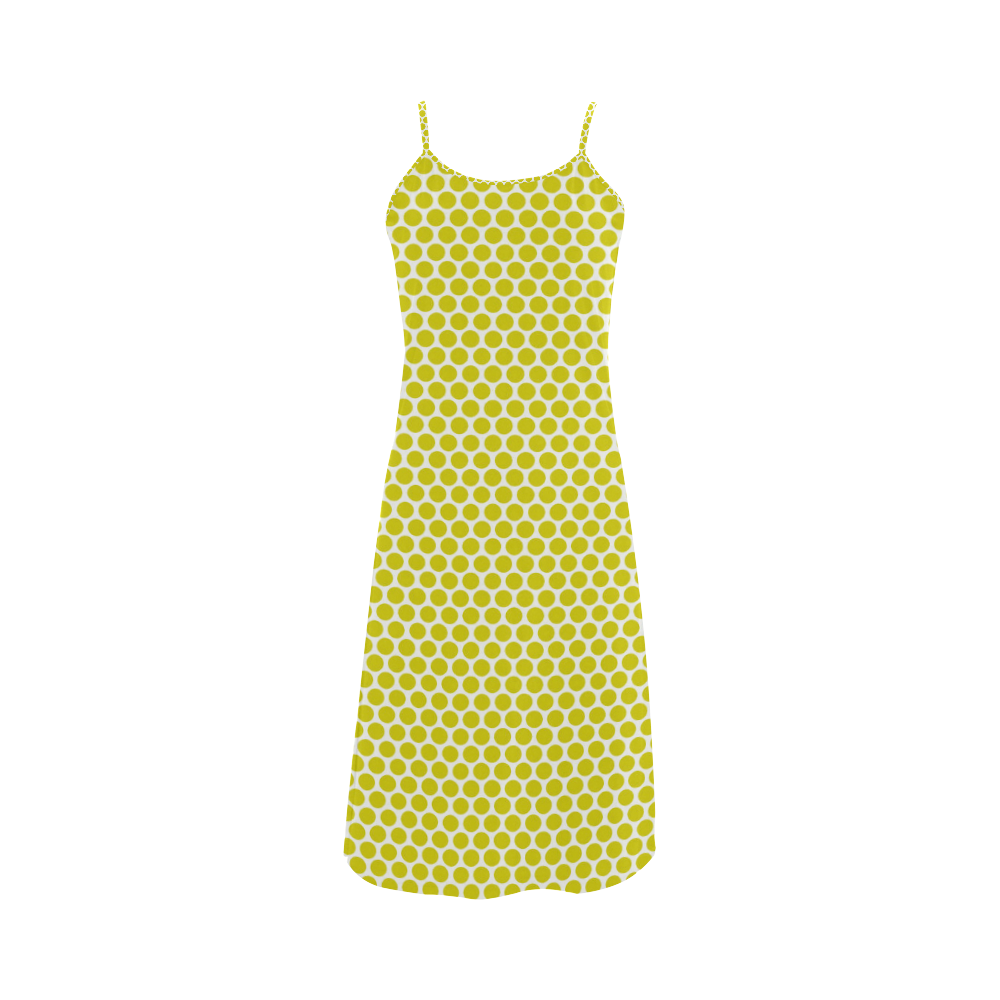 yellow pokadots Alcestis Slip Dress (Model D05) | ID: D910282