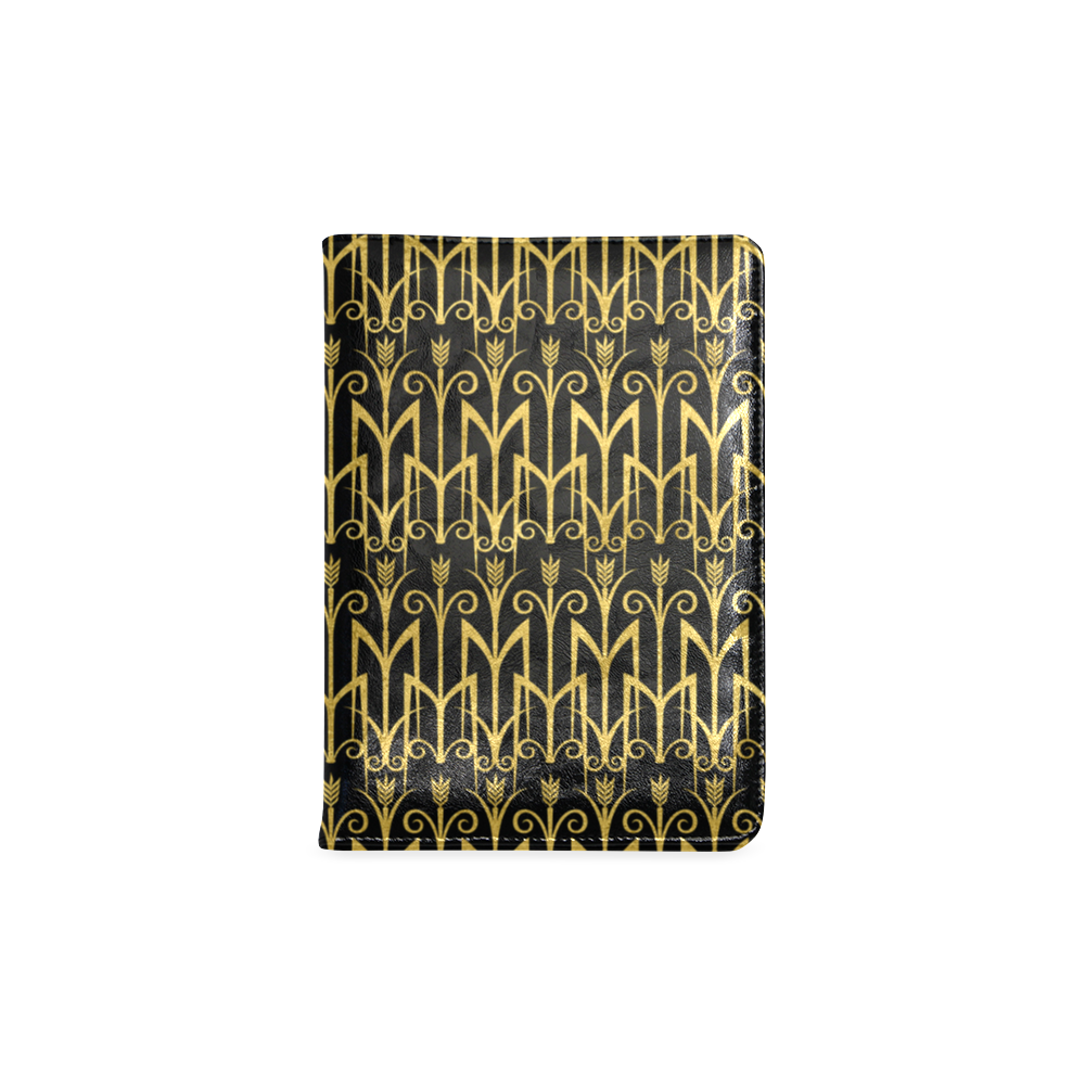 Beautiful Black And Gold Art Deco Pattern Custom NoteBook A5