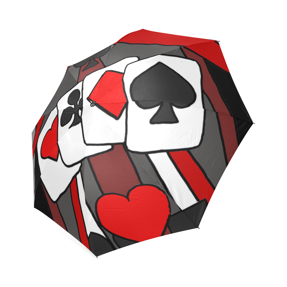 Fun Playing Cards Art Foldable Umbrella (Model U01)