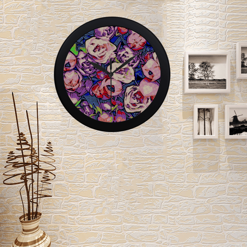 Floral Art Studio 28216Z Circular Plastic Wall clock