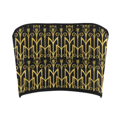 Beautiful Black And Gold Art Deco Pattern Bandeau Top