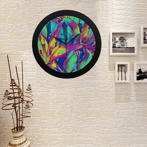 Floral ArtStudio 1016A Circular Plastic Wall clock