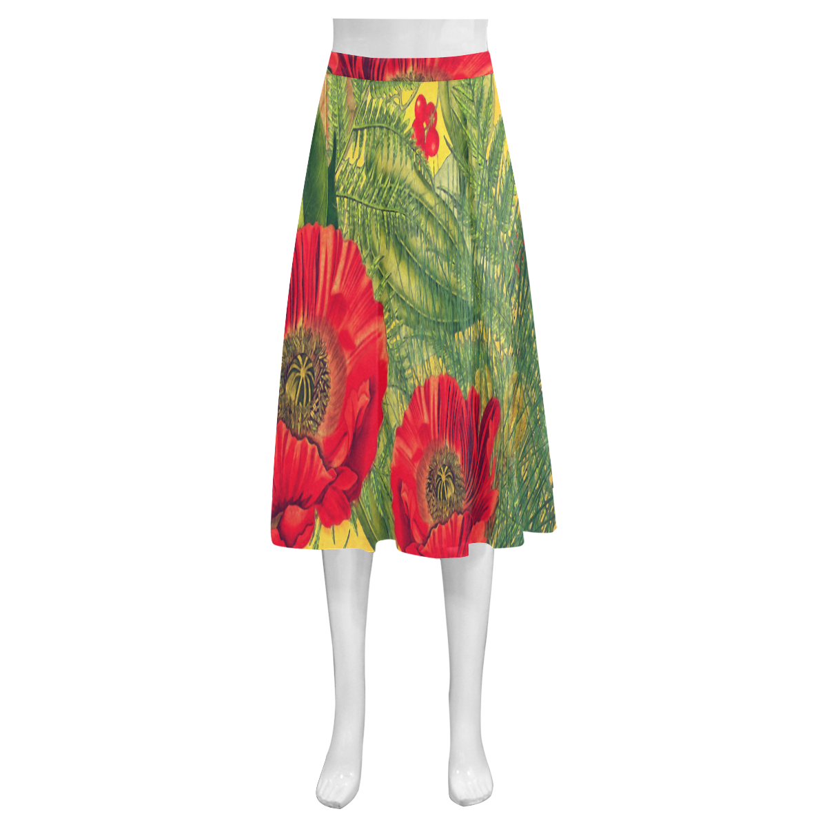 flora 7 Mnemosyne Women's Crepe Skirt (Model D16)
