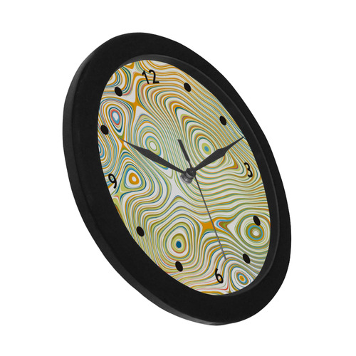 Multicolor Fluent Circle Circular Plastic Wall clock