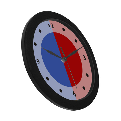 Only two Colors - blue & red Circular Plastic Wall clock