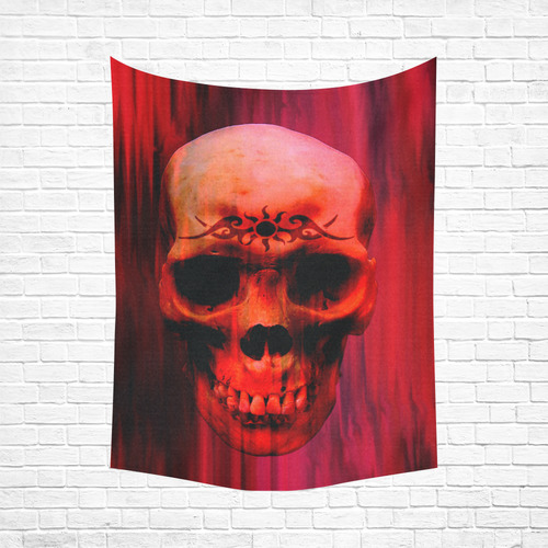 Red Horror Cotton Linen Wall Tapestry 60"x 80"