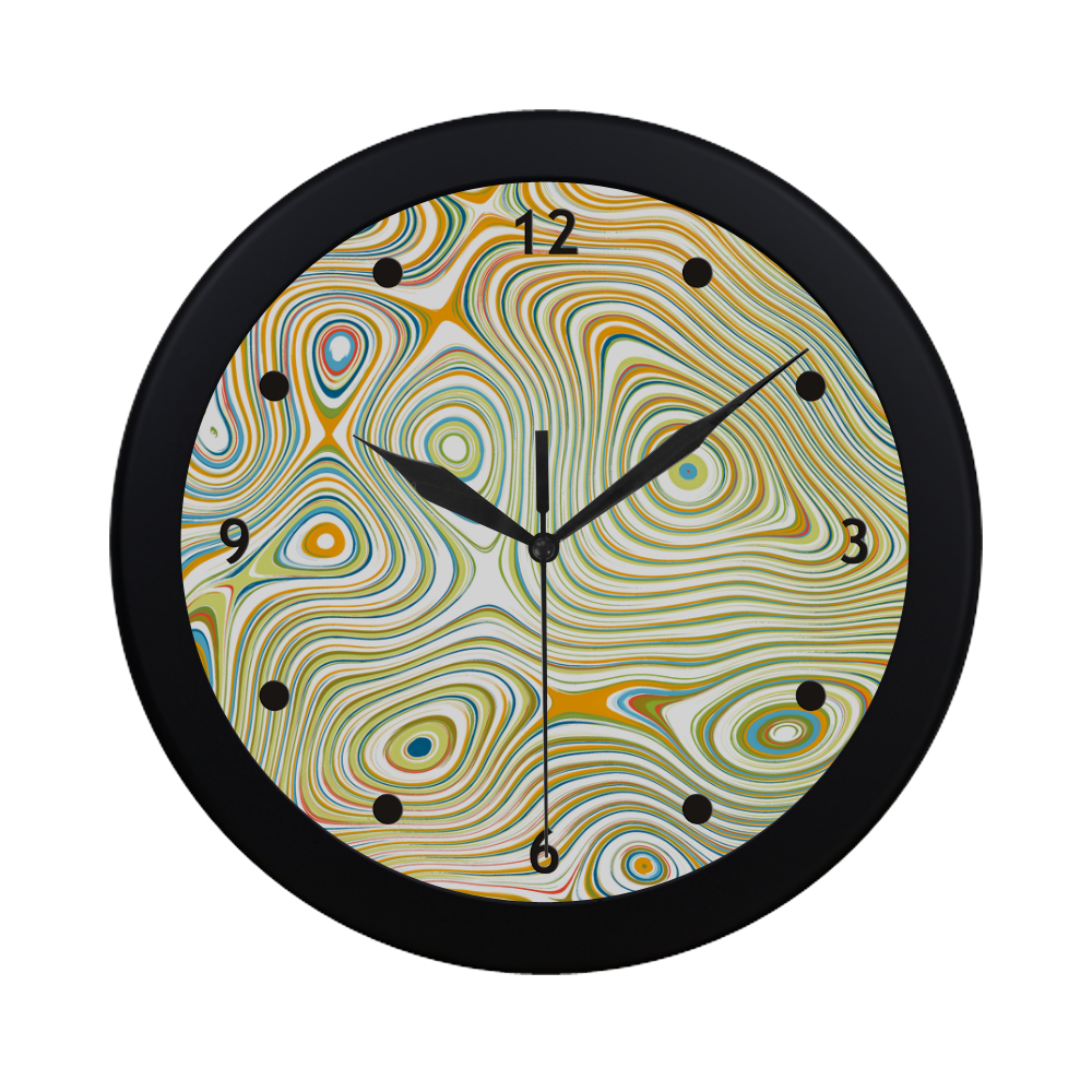 Multicolor Fluent Circle Circular Plastic Wall clock