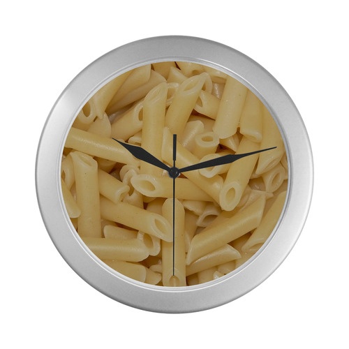tasty noodles Silver Color Wall Clock