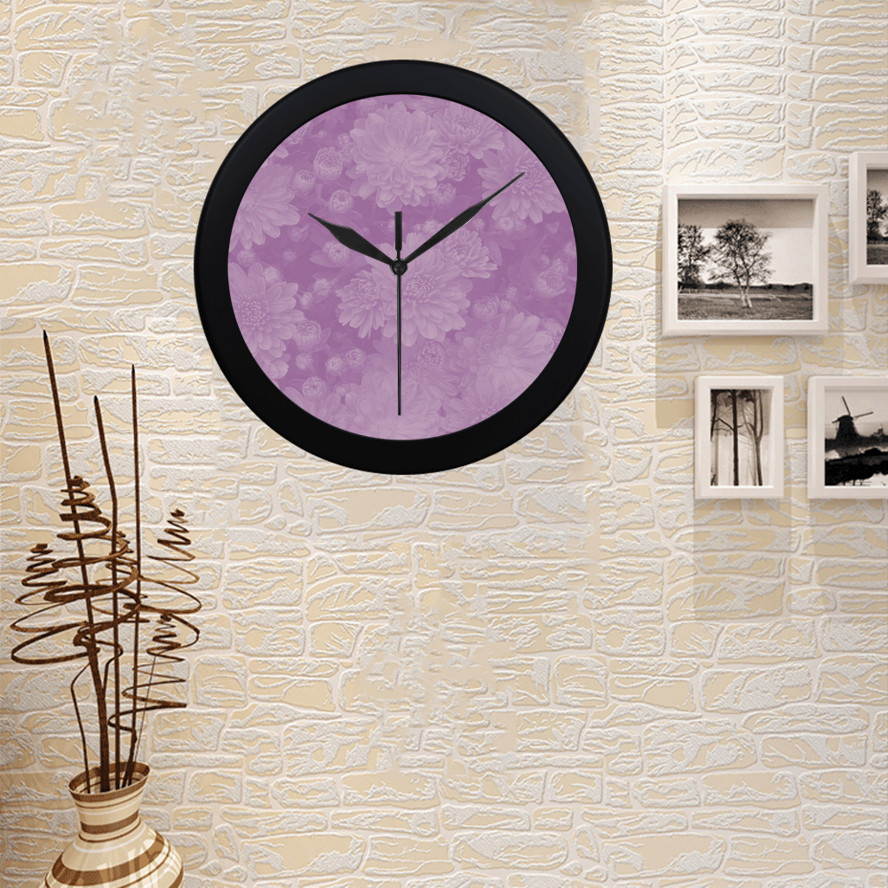 soft floral dreams A Circular Plastic Wall clock