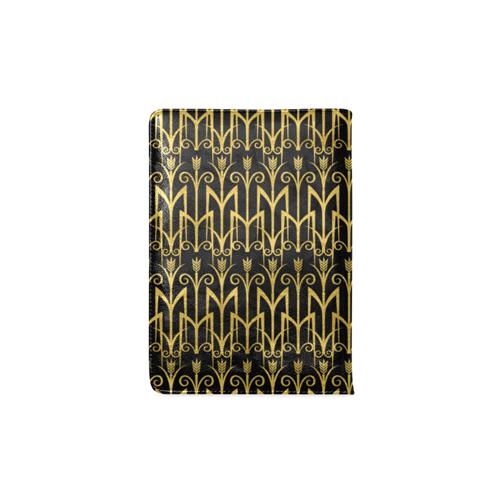 Beautiful Black And Gold Art Deco Pattern Custom NoteBook A5