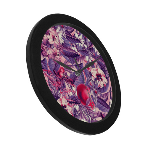 flowers 7 Circular Plastic Wall clock