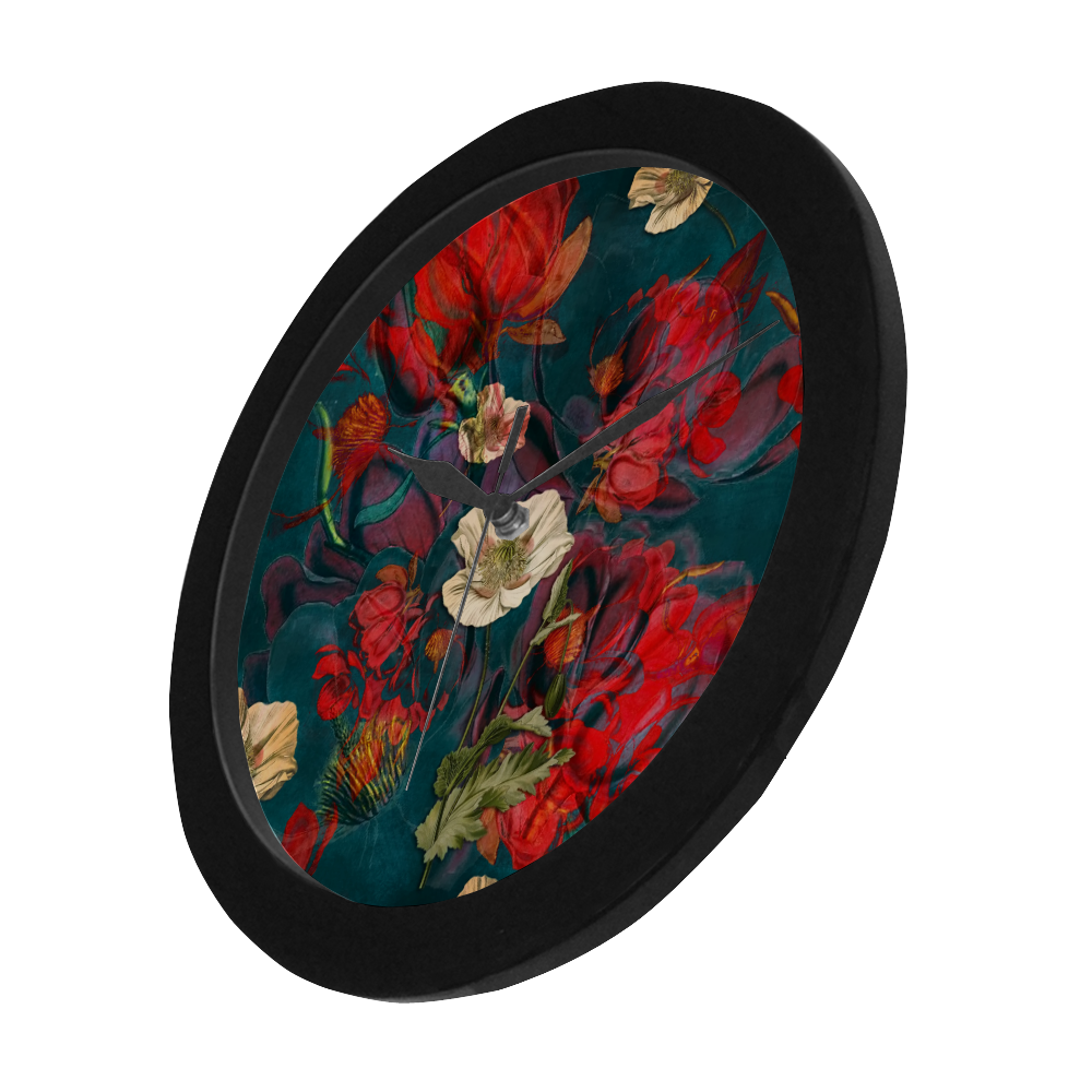 flora 3 Circular Plastic Wall clock