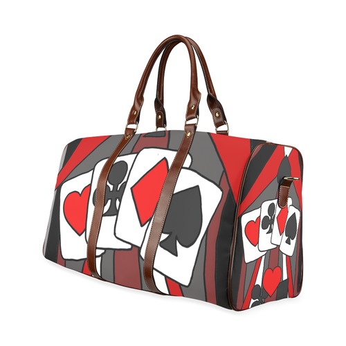 Artsy Playing Cards Abstract Waterproof Travel Bag/Large (Model 1639)