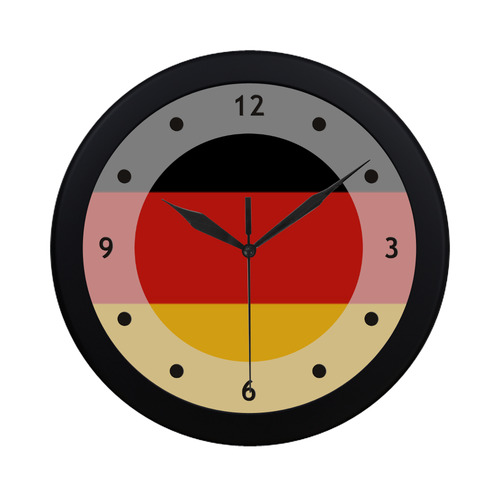 GERMAN Flag Colored Stripes Circular Plastic Wall clock