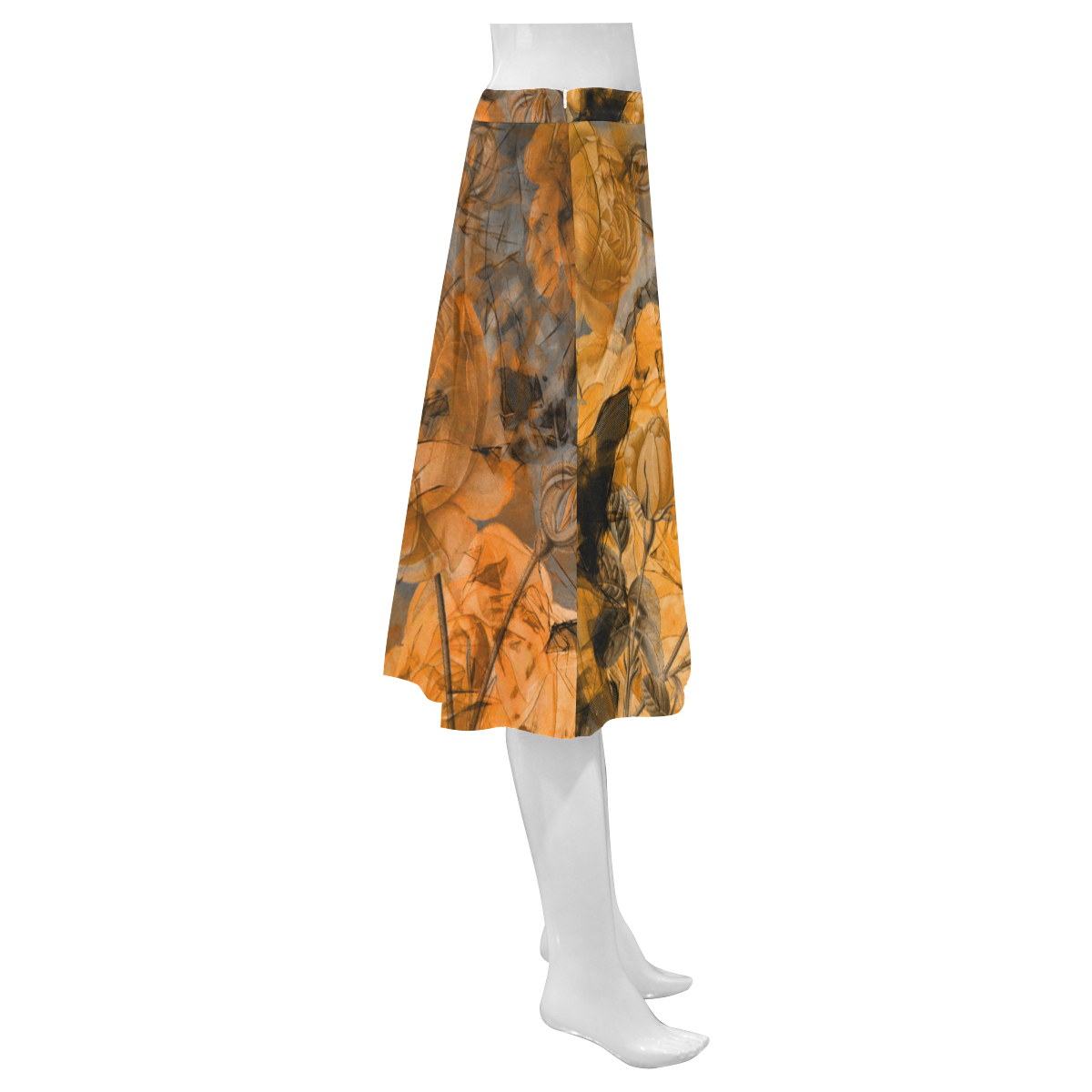 flora 9 Mnemosyne Women's Crepe Skirt (Model D16)