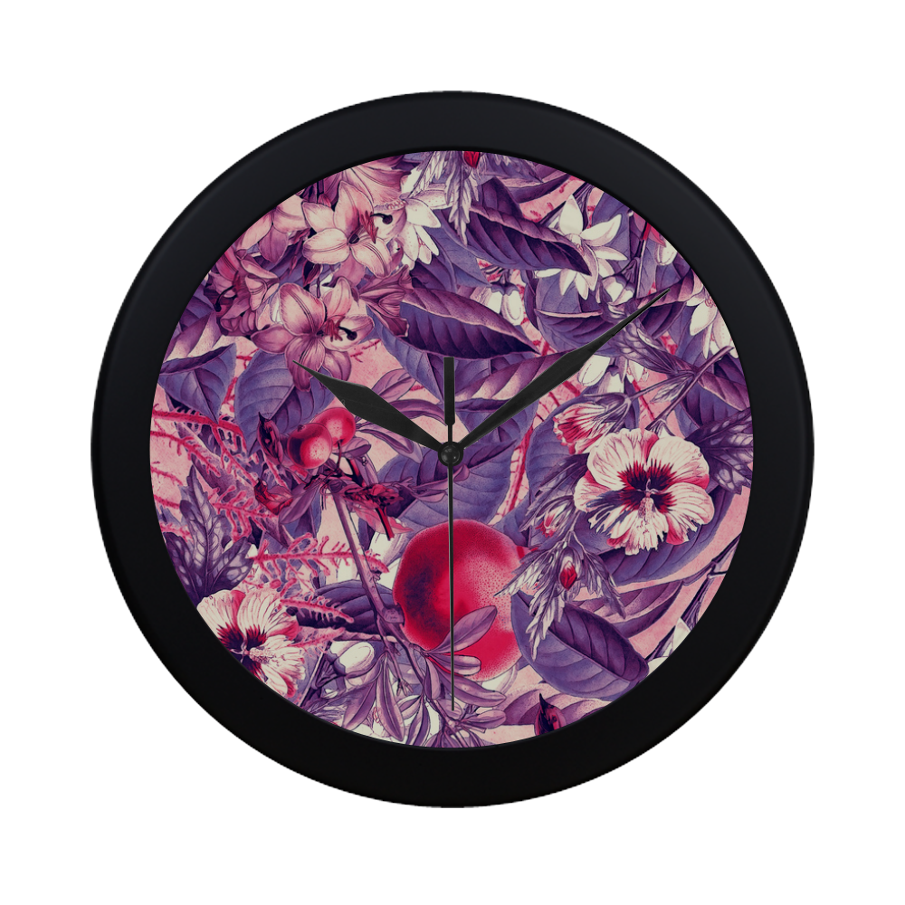 flowers 7 Circular Plastic Wall clock