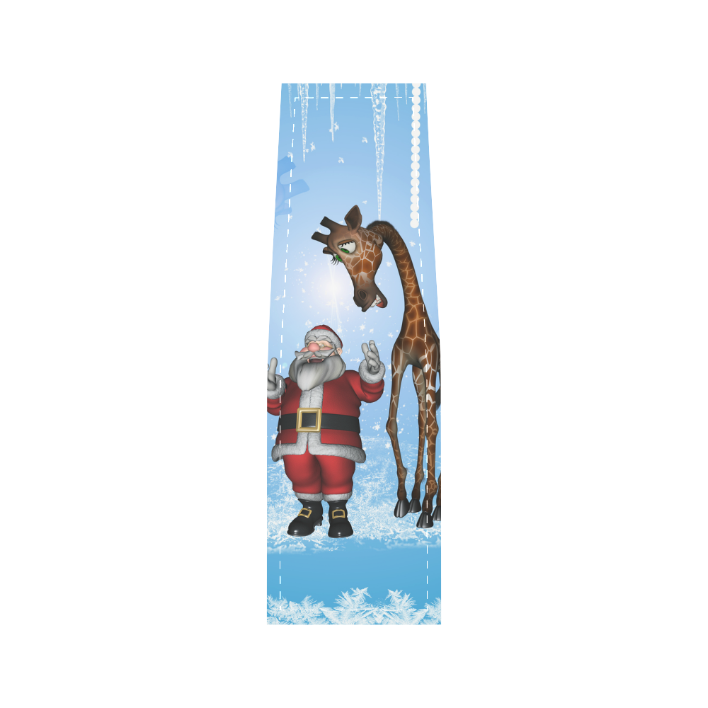 Funny Santa Claus and giraffe Saddle Bag/Small (Model 1649) Full Customization