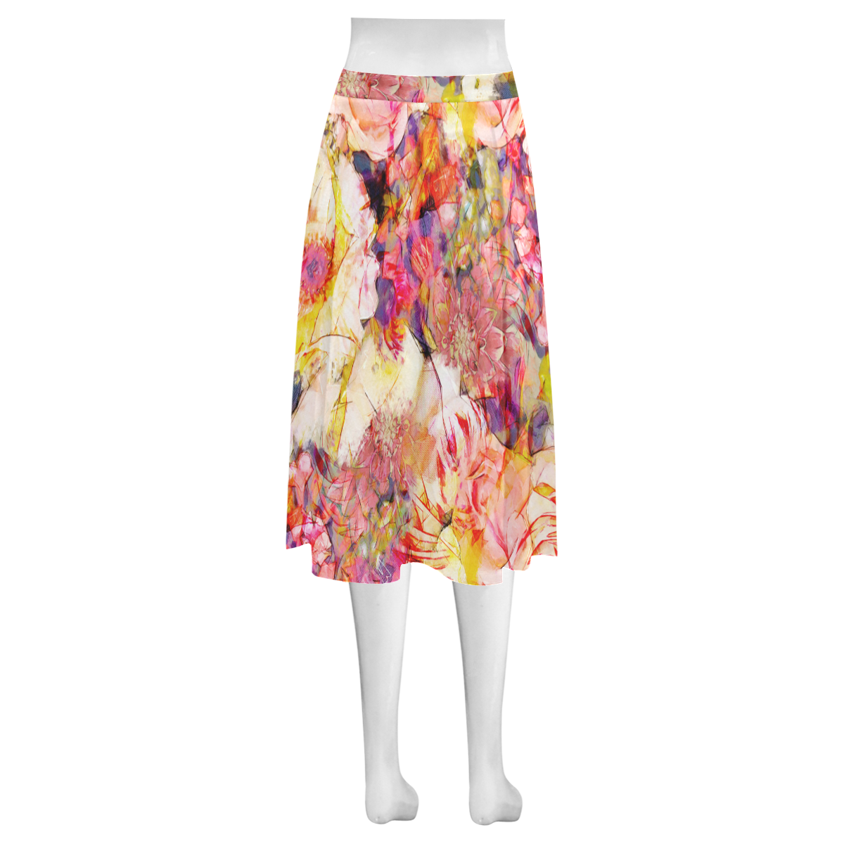 flora 5 Mnemosyne Women's Crepe Skirt (Model D16)