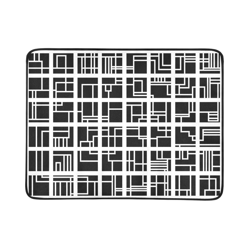 Lines and Squares Beach Mat 78"x 60"