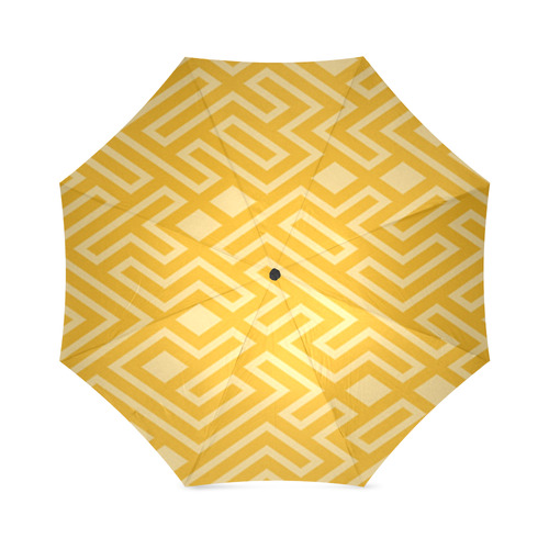 Yellow Aztec Foldable Umbrella (Model U01)