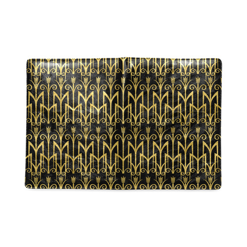 Beautiful Black And Gold Art Deco Pattern Custom NoteBook B5
