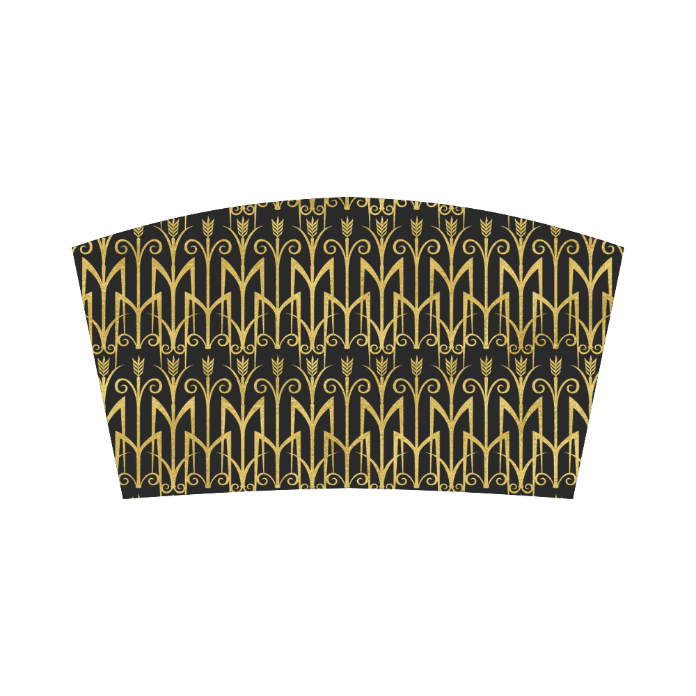Beautiful Black And Gold Art Deco Pattern Bandeau Top