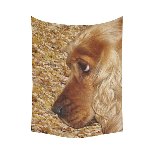 Dog Cocker Spaniel Cotton Linen Wall Tapestry 60"x 80"